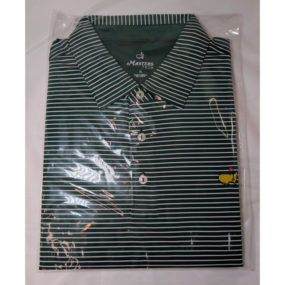 Masters Green Striped Polo Shirt